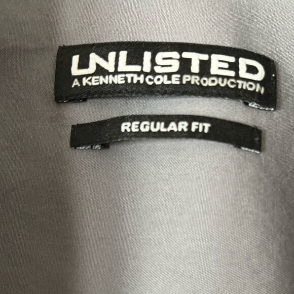 Unlisted by Kenneth Cole grey, long-sleeved, dress button down shirt, 16 (32-33) - Picture 6 of 7